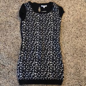 Sweater dress with leggings